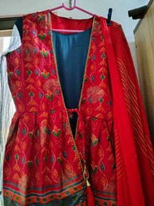 Ethnic Embroidered Dress with Jacket