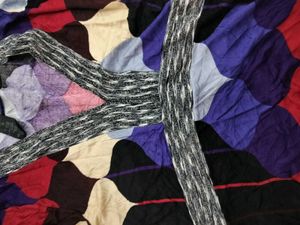 Patterned V-Neck Y2K Top