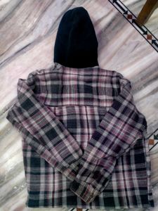 Hooded Plaid Jacket