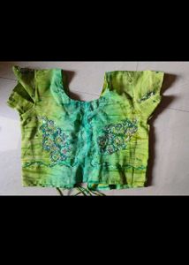 Green Embroidered Blouse