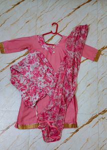 Pretty Pink Kurtha Set