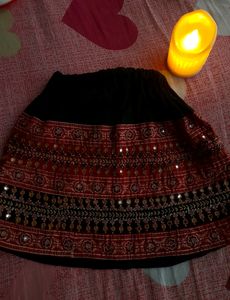 Mini Black Boho Skirt