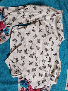 White Butterfly Cropped Jacket