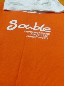 Orange Graphic Print Tee