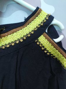 Black Cold Shoulder Top