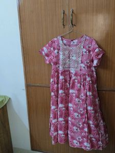 Heavy Embroidery Neck Magenta Kurta