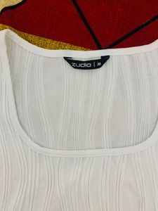 White Body Fited Top