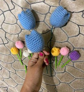 Handmade Knitted Tulips mini and big