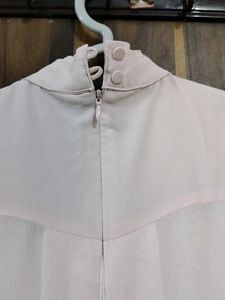 Blush Chiffon Flutter Sleeve Top