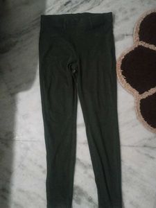 Olive Green Casual Pants