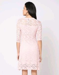Elegant Pink Lace Dress