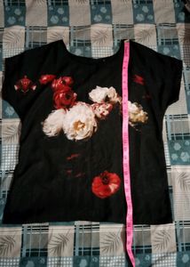 Branded Black Floral Top