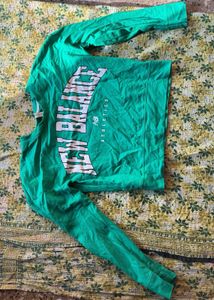 New Balance Green Long Sleeve Top