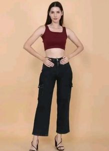 Women&#39;s 6-pocket Utility Cargo Jean