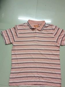 Striped Pink Polo Shirt