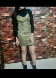 Shimmer Golden Dresses