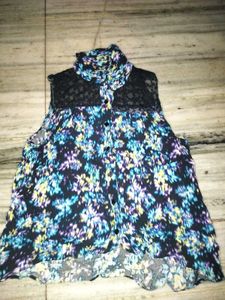 Pretty Net Sleeves Top