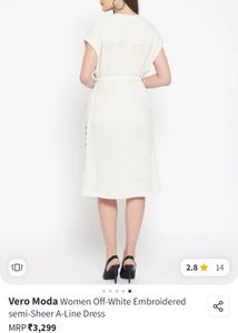 Embroidered A-Line Dress vero moda dres