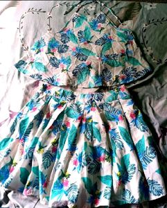Tropical Print Two-Piece Set