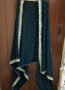 Navy Blue And Golden Wedding Lehanga