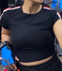Shein Black Striped Crop Top