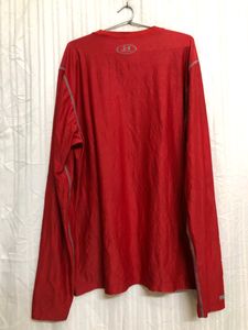 Under Armour Red Long Sleeve T Shirt