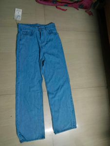 Blue Wide Leg Jeans