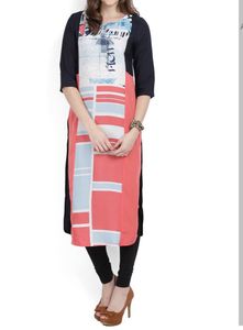 W   Color Block Kurti