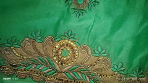 Green High Work Saree