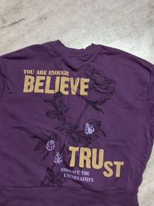 Purple &#39;Believe&#39; Sweatshirt