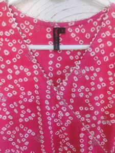 💓 Pink Anarkali Kurta with Side Dori