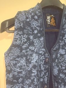 Floral Blue Vest