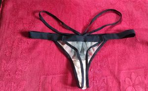 Floral Embroidered Thong