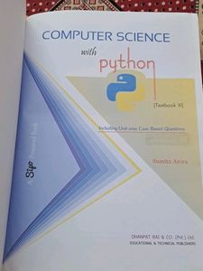 Computer Science With Python Class 11 Sumita Arora
