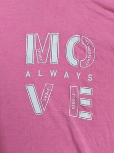 Cotton Pink Tshirt With Hoddie