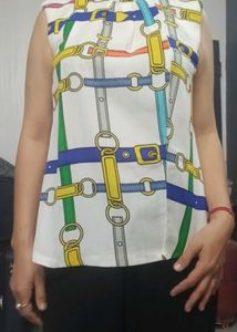 Belt Print Sleeveless Top pick any 1ps