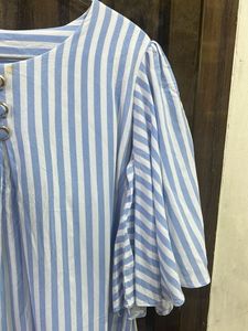 Blue Striped Top