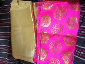 Satin Saree With Blouse Piece