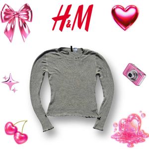H&M Ribbed Long Sleeve Top