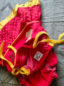 Cute Red Baby Dress Set