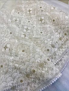 Embroidery organza saree