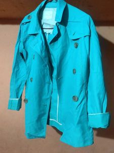 Turquoise Trench Coat