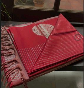 Elegant Red &amp; pink Vegan Soft Silk Saree
