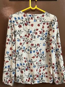 Floral Print Long Sleeve Blouse