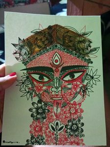 Durga Maa Hand Sketch