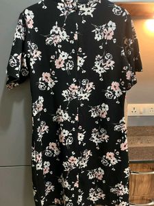 Floral Black Dress