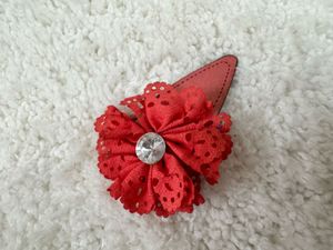 Red Flower Hair Clip