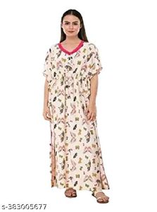 Printed butterfly  Nightwear Fancy Satin silky sty