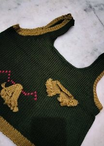 Floral Knit Top For Winter