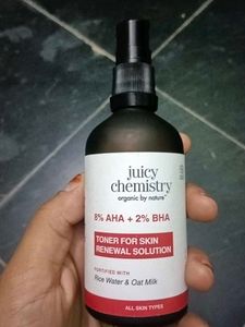 Juicy Chemistry 8%Aha and 2%bha Exfoliating Toner